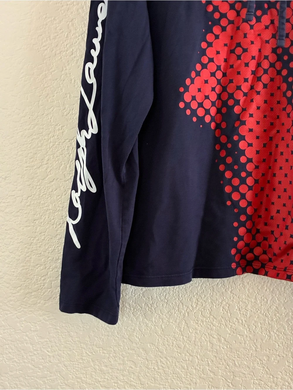 Polo Ralph Lauren | Navy blue hoodie pullover long sleeve graphic tee shirt
